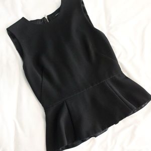 French Connection Zip Back Peplum Top